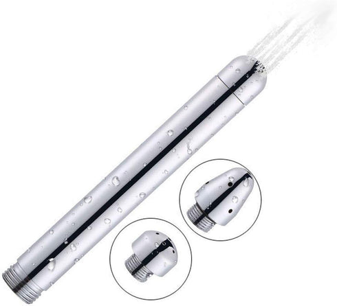 Nozzle Shower Cleaner - 3 Heads Aluminum Cleansing Colonic Douche System (Silver)