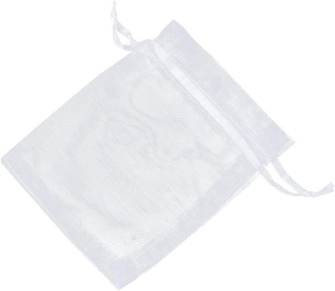 Organza Drawstring Pouches Bags - ReNext, White