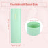 VOCOSTE 2pcs Toothbrush Travel Case, Lightweight PP Holders for Travel Business, Green Blue, 7.68"x2.36"