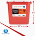 Dynarex Sharps Container, Safe Disposal of Medical Waste and Needles, 2 Gallons, Red with Transparent Lid