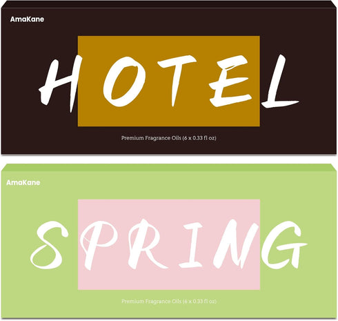 Hotel & Spring Fragrance Oils Set, AmaKane Fragrance Oil for Candle Making,