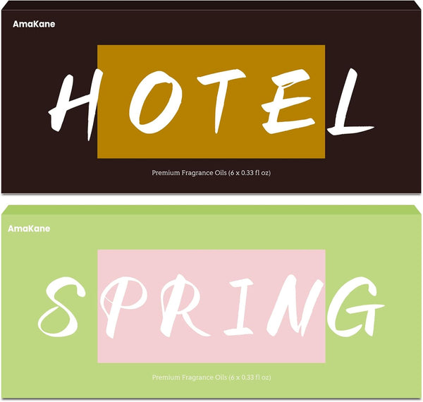 Hotel & Spring Fragrance Oils Set, AmaKane Fragrance Oil for Candle Making,