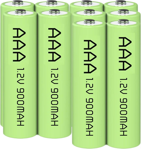 10 Packs 1.2V AAA 900mAh Ni-MH Rechargeable Batteries for Solar Lights (AAA Size)