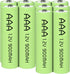 10 Packs 1.2V AAA 900mAh Ni-MH Rechargeable Batteries for Solar Lights (AAA Size)