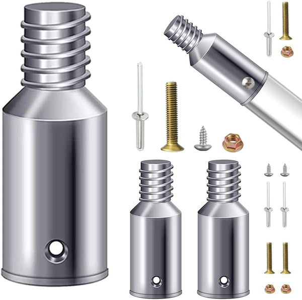 Threaded Tip Replacement Ultra Threaded Tip Repair Kit - Aluminum Extension Pole End Adapter for 1 Inch Pole
