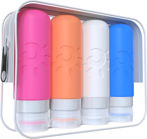 TSA Approved Travel Bottles for Toiletries, 3oz Leak Proof Containers for Shampoo Conditioner Lotion Body Wash