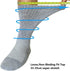 W WELL KNITTING Top,Seamless 4 Well Knitting Loose Men's Diabetic Crew Socks,Non-Binding Toe,Semi Cushion,Breathable