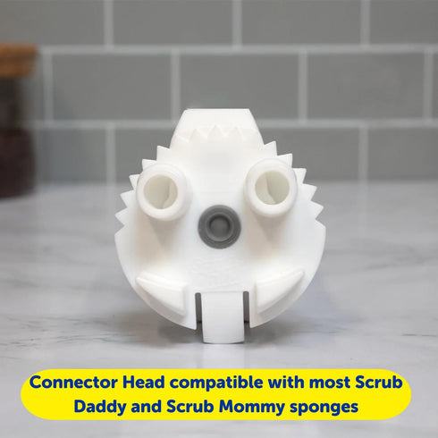 Scrub Daddy Dish Daddy Dish Wand & Connector Head, Soap Dispensing Dish Brush, Texture Changing Washing Up Sponge