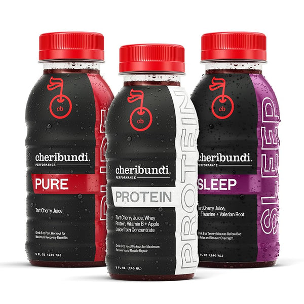 Cheribundi Tart Cherry Juice Power Pack | Variety Pack | Pure, Protein