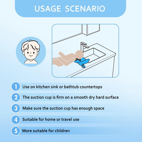 Nolasalon Portable Shampoo Basin for Kids, Baby, Children,Tear Free Hair Washing Basin Tray at Home (Blue)