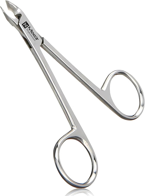 Macs Professional Cuticle Nipper, Surgical Stainless Steel Precision Half-Jaw Blades for Manicure & Pedicure