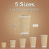 Luckypack 16 oz 100 pcs,16oz Hot Paper Cups Disposable Insulated Corrugated Sleeve Ripple Wall Paper Cup Cups