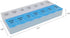 7 Day Weekly Pill Organizer, ShysTech Large Pill Case for Pills/Vitamins (Blue/White)