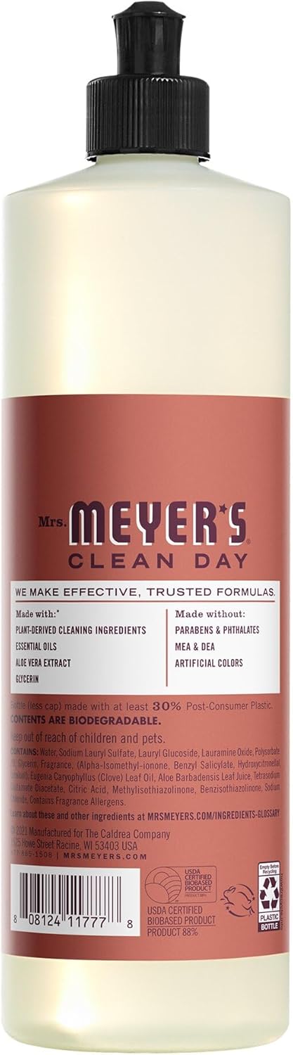 Mrs Meyers Clean Day Dish Soap, Fall Leaves Scent, 16 Fl Oz