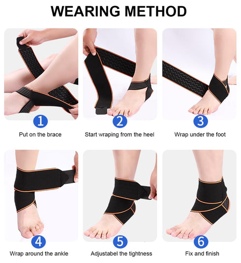 SUJAYU 2 PCS Ankle Braces for Men & Women, Ankle Compression Sleeve Plantar Fasciitis Brace Plantar Fasciitis Relief