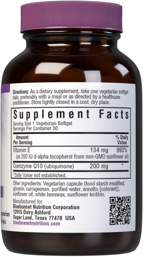 BlueBonnet CoQ-10 Vegetarian Softgels, 200 mg, 30 Count