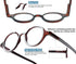 Retro Round Reading Glasses for Men and Women, Stylish Color Frame, Blue Light Blocking, Anti Eye Strain