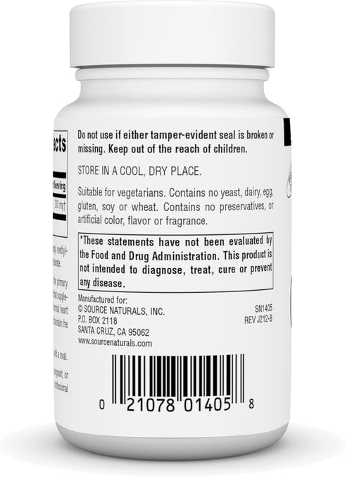 Source Naturals Coenzyme Q10, Antioxidant Support for Energy Production, 200 mg, 30 Vegetarian Capsules