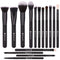 DUcare Makeup Brushes, 15Pcs Premium Synthetic Kabuki Brush Set for Foundation, Concealers, and Eye Shadows