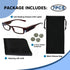 LED Reading Glasses with Lights, Lighted Magnifier Nighttime Reader, Compact Full Frame Eyewear, Unisex Clear Vision