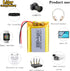3.7V 1200mAh Lipo Battery, 103040 Lithium Polymer Ion Battery with JST Connector, Rechargeable Lithium Ion