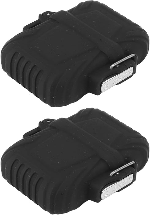 Waterproof Lighter Case Set, Black Plastic Organizer for 2Pcs Jar Holders for Fire Starters, Water Resistant