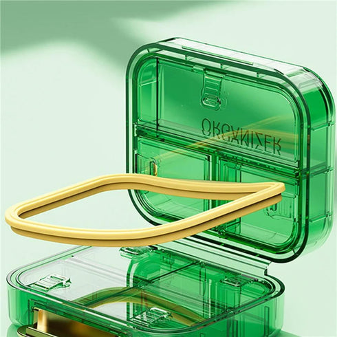 LENmzpomA Organizer,7 Pill Day Pill Box Organiser Convenient Pill Box Proof Secure Closure Mini Dispenser