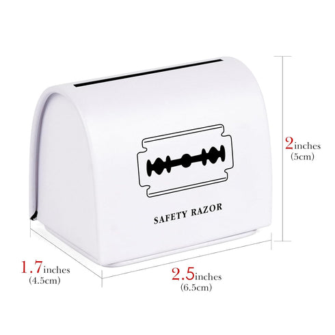 Linkidea 4 Pack Metal Safety Razor Blade Disposal Bank