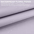 YOLUFER 20 Sheets Flower Wrapping Paper, Waterproof Floral Bouquet Packaging Paper for DIY Crafts, Light Purple