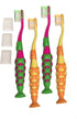 Secret for Longevity 4-Pack Kids Toothbrush Set, Child Sized Brush Heads (3-8 Year Old), Extra Soft Bristle, BPA Free
