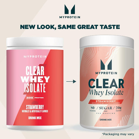 Myprotein Clear Whey Isolate Protein Powder - 1.1 Lb (20 Servings) Strawberry, 20g Protein per Serving