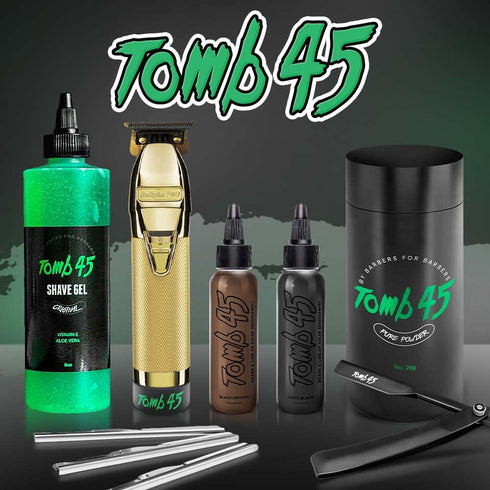 Tomb45 Triple Cartridge Razor Holder, Disposable Razor Safety Handle for Barbers, 100% Metal Grip & 3 Adjustable Blade