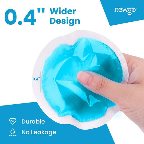 NEWGO Small Ice Packs for Injuries, 6 Pack Round Ice Packs for Face, Hot and Cold Gel Compress for Pain Relief