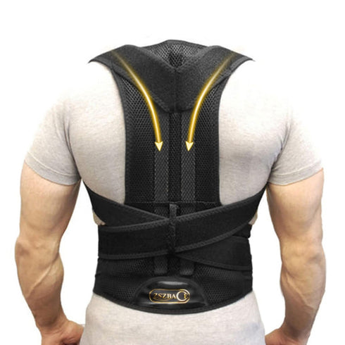 ZSZBACE Back Brace Posture Corrector for Men and Women, Adjustable for Upper & Lower Back Pain Relief