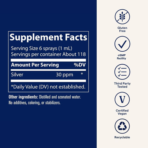 Trace Minerals Colloidal Silver Spray - 4 fl oz Daily Mineral Supplement for Immune, Skeletal & Sleep Health