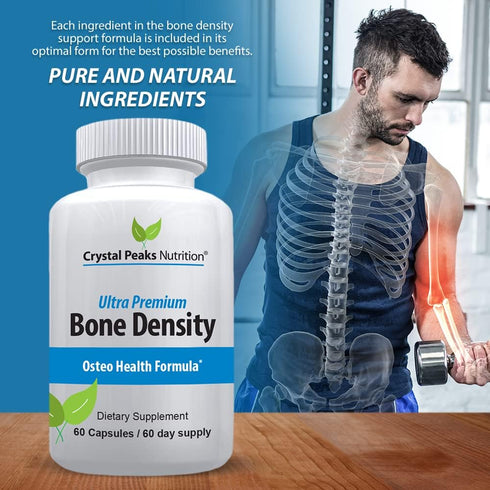 Ultra Premium Bone Formula - Calcium Carbonate with Vitamin K2 & D3 - 60 Capsules for Bone Strength
