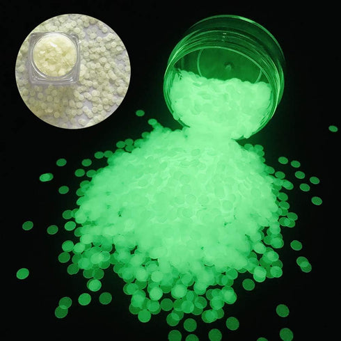 PrettyG 6 Boxes Luminous Nail Art Glitter Set, Glow in The Dark 3D Stickers for DIY Nail Craft Accessories
