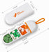 Portable Travel Pill Box, Slim Flat 2 PCS Waterproof Medication Case with 3 Compartments for Young Men Vitamins