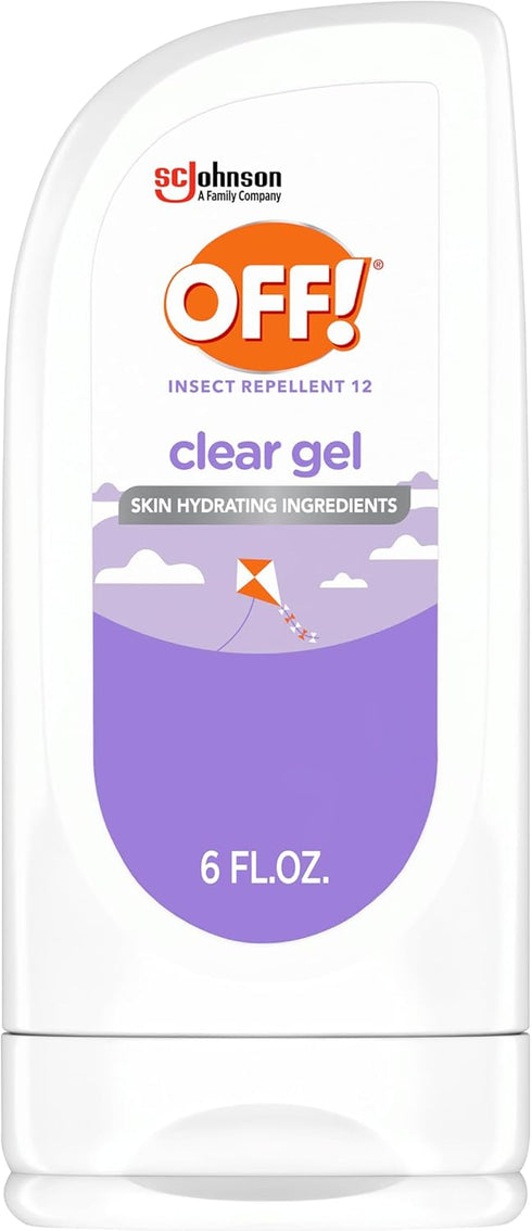 OFF! Clean Feel Insect Repellent Clear Gel, 20% Picaridin Bug Repellent, Long Lasting Protection from Mosquitoes, 6 oz