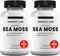 Research Labs 2 Fer 1 Ad Organic Irish Sea Moss Capsules, 240 Total Pills, Raw Wildcrafted Seamoss with Bladderwrack &