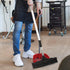 Extendable Salon Broom, ForPro Professional Collection Non-Scratch Rubber Bristles, Aluminum Handle Adjustable to