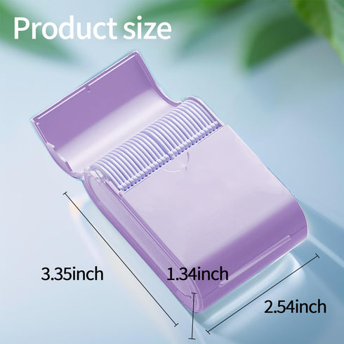 Floss Dental Picks Travel Case, 2 Boxes, 104 Double Line Flossers Included, Mint-Flavored, Oral Hygiene Essential