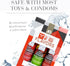 Pack 3 1 oz JO HO Flavored Lube Triple Edible Water Based Personal Lubricant, Sugar Free Travel Size (Strawberry
