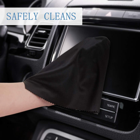 Frienda 12 Pack Large Microfiber Glass Cleaning Cloths, 12 x 12 Inch for Electronics and Lenses