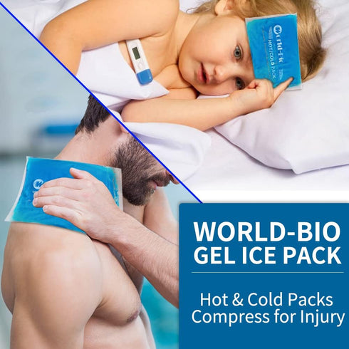 Soft Cold Packs for Injuries Reusable 4 Pack, Hot and Cold Gel Pack for Headaches, Joint Pain Relief, Flexible Therapy