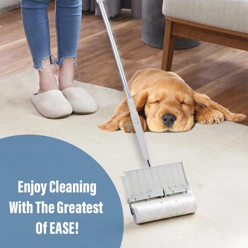 KN Flax Aegis Giant Lint Roller - Large Pet Hair Roller with Extendable Handle and 240 Sticky Sheets
