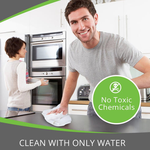 Microfiber Magic Streak Free Cleaning Cloth, 10 Pack | Clean Any Surface with Just Water, Eco Friendly