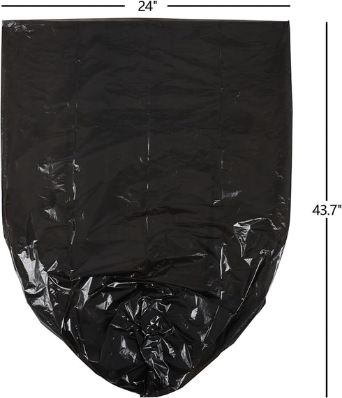 18 Gallons Large Garbage Bags, Black Recycling Trash Bags, 100 Counts by Ziglous