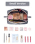 Narwey Small Makeup Bag for Purse - Mini Cosmetic Bag Travel Pouch with Compartments for Women (Small, Grey)