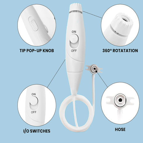 Replacement Hose and Handle Parts for Waterpik, Compatible with WP-100, WP-300, WP-660, WP-662, WP-670, WP-900